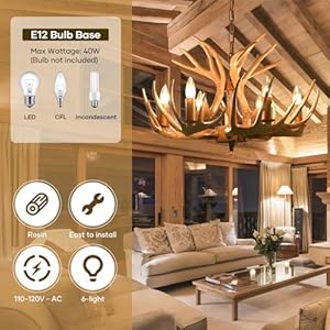 Antler chandeliers 6 light rustic antlers chandelier lighting deer antler chandelier small american country farmhouse antler chandeliers for dining room foyer porch 6 lights 9 antlers  urban country home decor