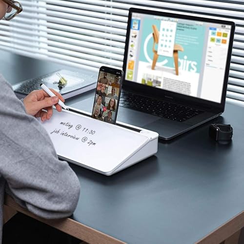 Image of LifeKrafts Dry Erase Glass Whiteboard | Desktop Easel Board for Office, Home, School, Adults & Kids | Tabletop Writing Board | Reusable Marker Board | 2 Pens & 1 Eraser | 18x8 Inches | Pack of 1