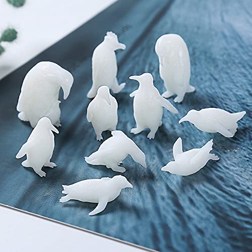 Woohome 20 Pieces Silicone Resin Mold 3D Resin Filler 3D Mini Plastic Penguin Resin for DIY Crafts Jewelry - Image 2