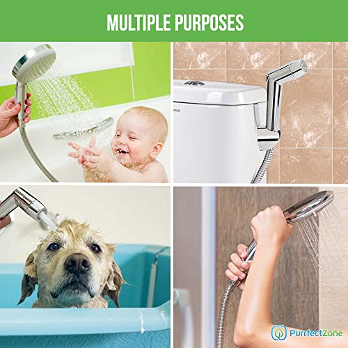 Purrfectzone Shower Hose Replacement - Perfect For Shower Or Bidet Sprayer, Easy Installation (48 Inch, Brushed Nickel) #TOP5