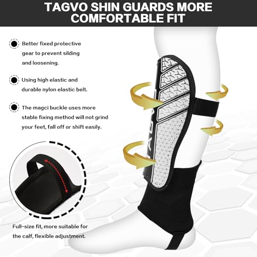 Tagvo TGB5026BKS-US Soccer Shin Guards For Kids Youth thumb #2