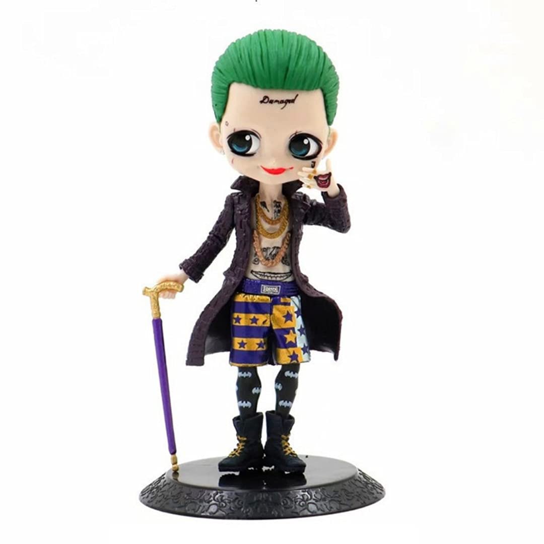 Kawaii Kart| Joker Action Figure Q Style Doll - Style B | Superhero Toy Statue for Office Desk & Study Table Decoration | Size - 15 cm