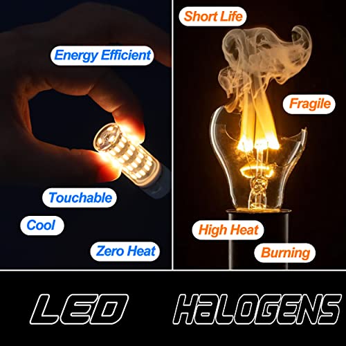 Ziomitus Dimmable E12 C7 Candelabra Led Light Bulbs 4W, E12 25W-40 Watt Halogen Equivalent, 3000K Warm White T6 Small Base 120V E12 Led Bulbs For Ceiling Fan Light Salt Lamp,450Lm(5Pack) #TOP2