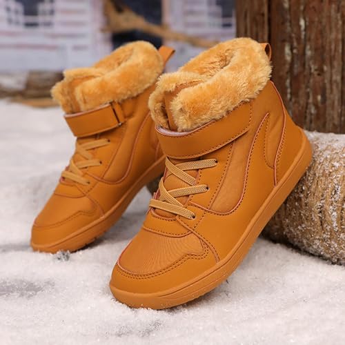 IWIHMIV Kids Cold Weather Winter Boots Girls Comfortable Non Slip Outdoor Shoes Boys Winter Warm High Top Shoes4