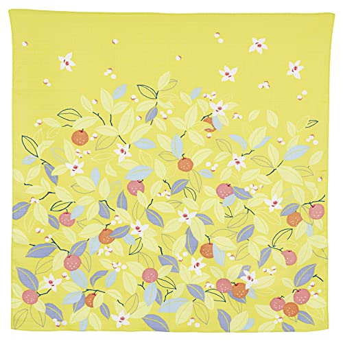 むす美 ふろしき 70 ひめむすび Adeline Klam シトラス イエロー 70cm オーガニックコットン