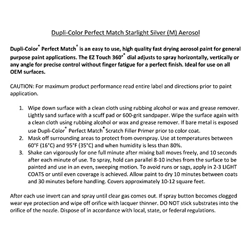 Image of Dupli-Color Ebha09747 Starlight Silver Metallic Honda Perfect Match Automotive Paint - 8 Oz. Aerosol