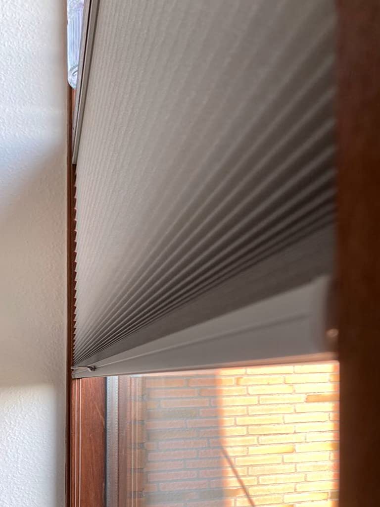 Plissee Pliseerollo mit Klemmträger Ohne Bohren Stoff Fensterrollo Klemmfix Faltrollo Jalousie Sonnenschutz Blickdicht 110x140 cm