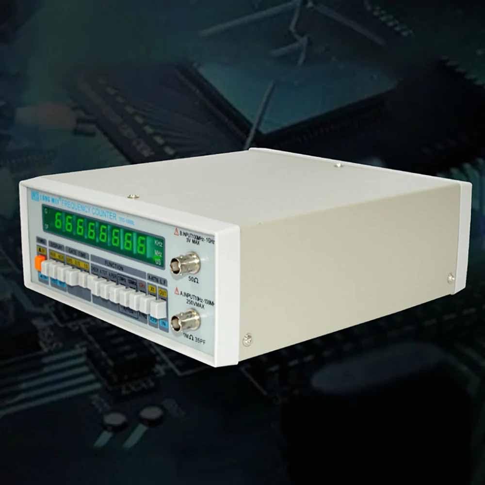 Frequenzimetro Digitale Multifunzione ad Alta Precisione Contatore di Frequenza con Oscillatore A Cristallo A Doppio Canale Led A 8 Bit 1GHZ 220V