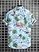 Floerns Men's Casual Tropical Print Button Down Short Sleeve Hawaiian Shirt Ocean Blue Tropical S