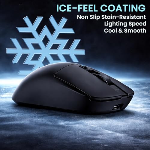 Image of Ant Esports Diamondback 55 Smartchoice Wireless Gaming Mouse, Tri-Mode 2.4GHz Bluetooth Wired, PixArt PAW3311 Sensor, 24000 DPI, 1000Hz Polling Rate, 54g Superlight, 300mAh Battery, PC Xbox Mac PS