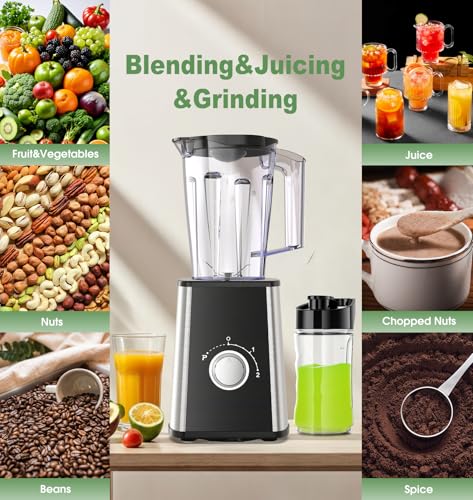 BPA Free Blender for Smoothies, Shakes & More with Coffee Grinder
