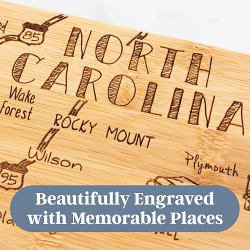 Tabla de cortar Bamboo forma North Carolina 45.7x20.3 cm miniatura 3