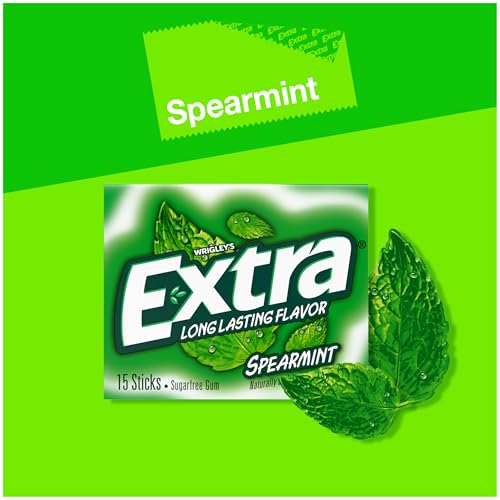 image for Extra Gum Spearmint Sugarfree Gum Bulk, Individually Wrapped, Perfect 