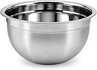 Tigela Inox 18cm 1400ml Multiuso Profissional | Bowl Aço Inoxidável para Cozinha, Saladas e Confeitaria