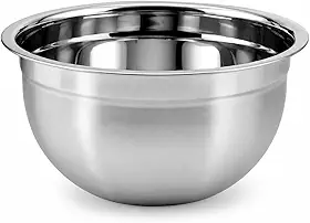 Tigela Inox 18cm 1400ml Multiuso Profissional | Bowl Aço Inoxidável para Cozinha, Saladas e Confeitaria