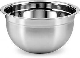 Tigela Inox 18cm 1400ml Multiuso Profissional | Bowl Aço Inoxidável para Cozinha, Saladas e Confeitaria