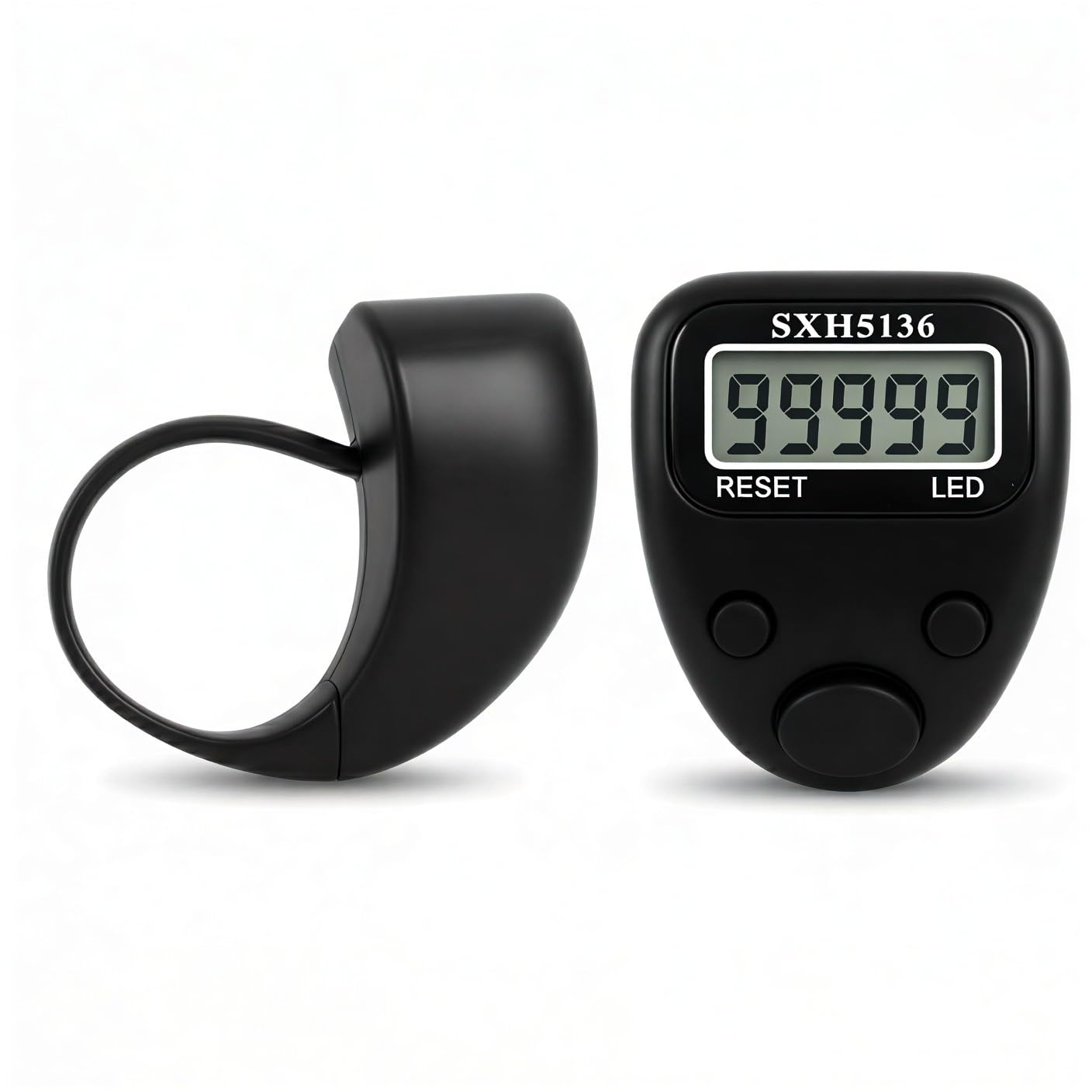 Digital Hand Tally Counter with Finger Ring,5-Digit LED Display,Reset Button (Model No.506) (Black)-image-5