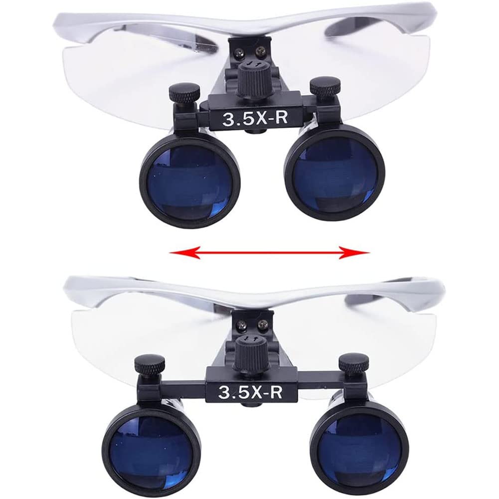 Brillenlupe, Dental Lupenbrille Zahnarzt,Medizinische Lupenbrille Mit Licht,Kopfband Lupen, Binokular Lupen Surgical Loupes,Chirurgische Medical Für Lesen Handwerk Juweliere Nähen Und Reparatur 3,5 x