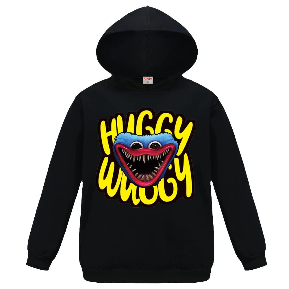 AXhyjinYouTube Gamer Monster Prints Merch Hoodies Boys Girls Cool Black Sweatshirt