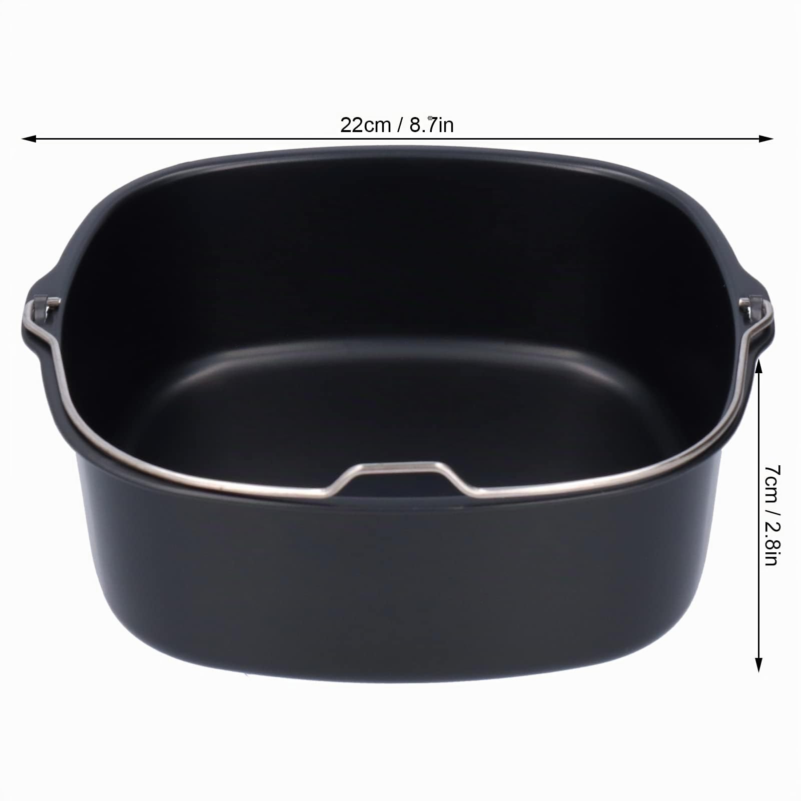 Moule à Gâteau en Fer, Moule à Gâteau carré de 7 à 18 Cm, Ustensiles de Cuisson, Poêle à Frire, Baril de Cuisson pour Airfryer HD9925 HD9860 HD9905 01, Matériau Sûr de qualité