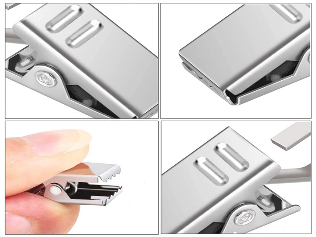 100 Clip Per Tende In Acciaio Inox Con Gancio: Pratiche, Forti E Antiruggine Per Casa E Ufficio - 3