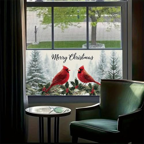 Película Decorativa de PVC con Diseño Cardinal Navideño miniatura 2