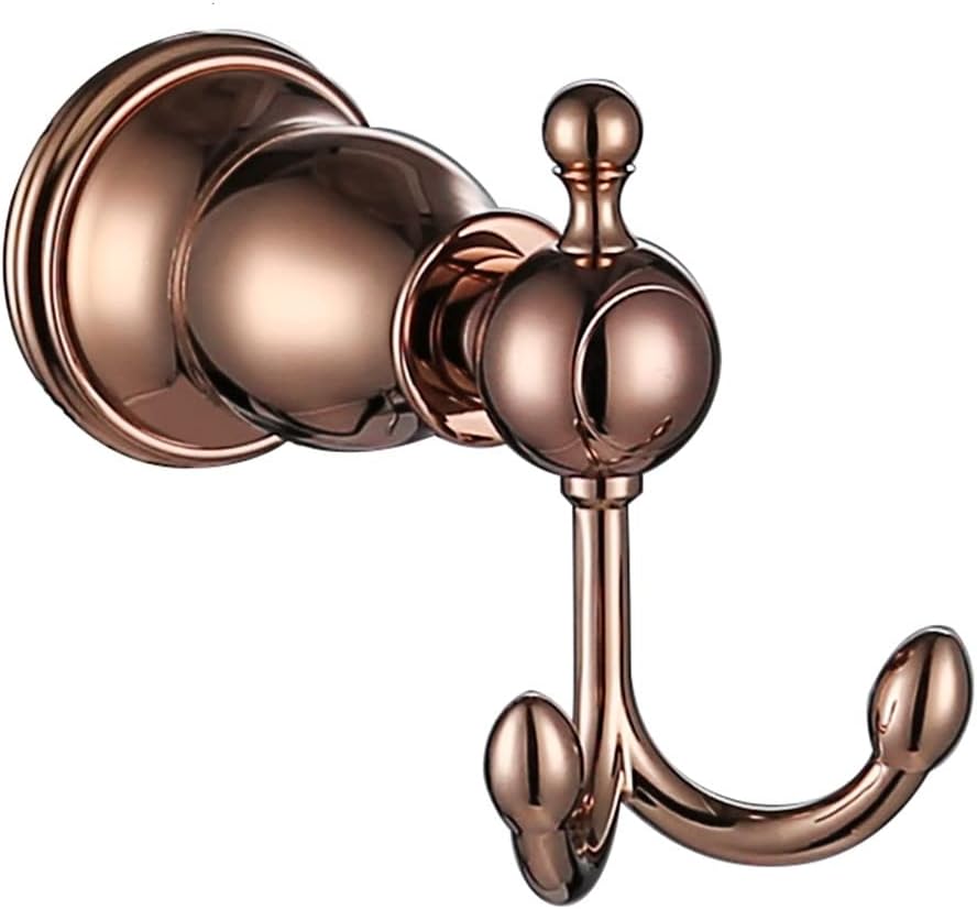 OAKITA Brass Bathroom Hardware Set Rose Gold Paper Holder Toothbrush Holder Towel Bar Bathroom Accessories.,Robe Hook