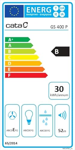 Aspiratore Centrifugo GS-400 P - Estrattore Di Fumi Da Cucina - Sistema Di Facile Installazione - Classe Energetica B - Ventola Da Cucina Silenzioso Di Grande Capacità - 24 Cm Di Larghezza - Cata - 8