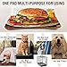 KJIZMO Cartoon Hamburger Dog Bed Mat, Soft Comfortable Warm Crate Pad with Anti-Slip Bottom, Machine Washable Pet Mattress for Pets Sleeping for Large Medium Dogs & Cats 36x24in