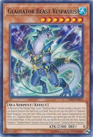 Yu-Gi-Oh! - Gladiator Beast Vespasius - CHIM-EN013 - Rare - Unlimited Edition - 