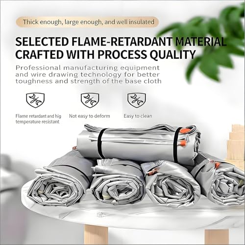 Couverture de sécurité silicone 800°C anti-feu voiture vélo électrique bâche réutilisable 4m - 5