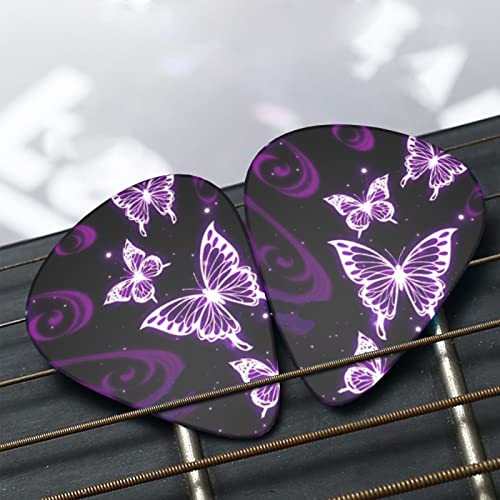 Lot de 12 médiators pour guitare basse électrique et acoustique Motif papillon Violet - Les Beatles, Paul McCartney, John Lennon, RIngo Starr, George Harrison Lot de 12 médiators pour guitare basse électrique et acoustique Motif papillon Violet – Image 8