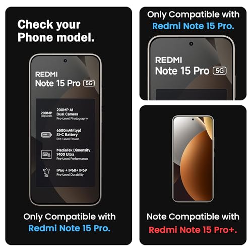 Image of FIRST MART UV Tempered Glass for Redmi Note 15 Pro - Pack of 2, 9H Full-Glue Curved Screen Protectors, HD Clear, Fingerprint Compatible, 2 Complete UV Installation Kits