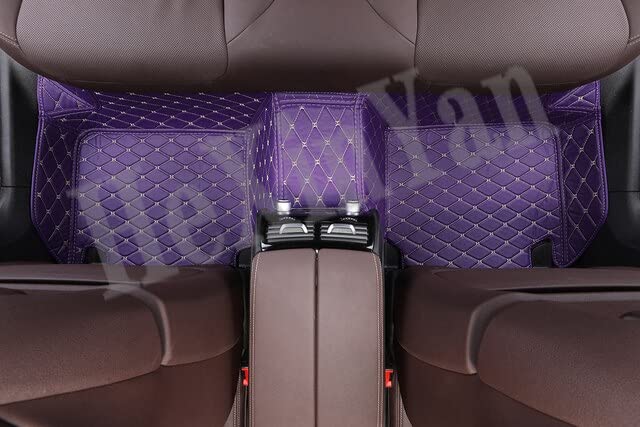 Floor Mats - Custom Car Floor Mats for Mitsubishis All Models OUTLANDERs pajero grandis ASX pajero sport LANCERs galant LANCERs-ex (1 purple back)