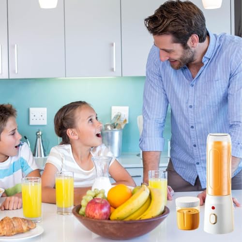 Image of Portable Blender Electric Juicer USB Rechargeable Fruit Mixers Mini Personal Smoothie Maker 6 Blades 3 Gears Ideal for Smoothies, Protein Shakes, Fresh juices, sauces -1500mAh Battery