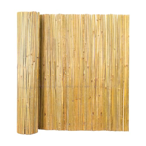 Natural Bamboo Slat Screening,4FT x 13FT Bamboo Fence Panel for Garden Privacy Fence Screen for Indoor or Outdoor(1.2m*4m Approx)