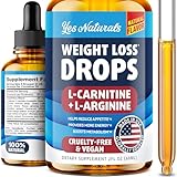 YES NATURALS! Weight Loss Drops - Natural Metabolism Booster & Appetite Suppressant - Made in USA - Diet Drops with L-Arginine & L-Glutamine, 2 Fl Oz