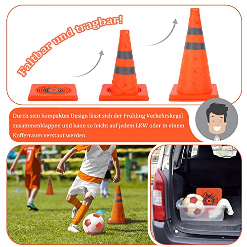 Folding Cone Warning Cone / Traffic Cone Sign / Foldable Warning Cone Safety Pilone Safety Cone Multipurpose Popup Reflective Safety Cone - Image 3