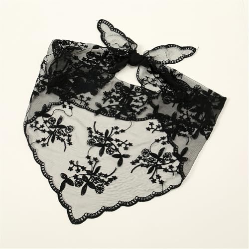 Floral Embroidered Scarf Shawl Lightweight Breathable Polyester Blend Sun Protections Accessory for Women4