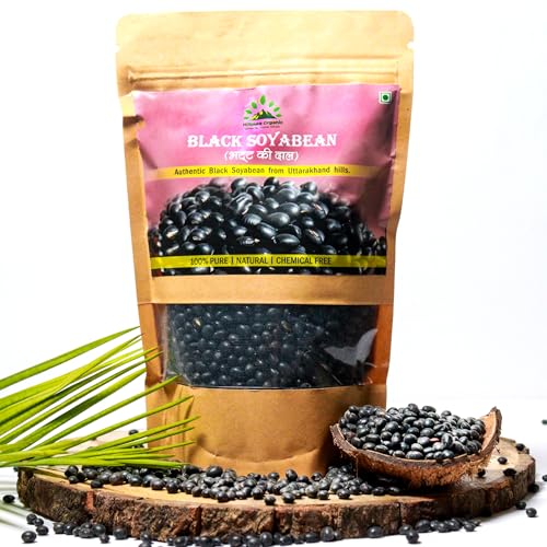 Image of Hillpure Organic Grown by mother nature Black Soyabean /Kala Bhatt /Black Bean | Ancient Grain From Uttarakhand (500 Gm)