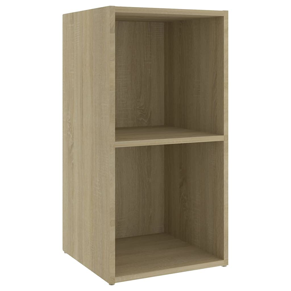 Szafka pod TV, zestaw 4 sztuk, dąb Sonoma, materiał drewnopochodny, 72 x 35 x 36,5 cm, wszechstronne meble do salonu do przechowywania mediów i przechowywania, poziomo/pionowa