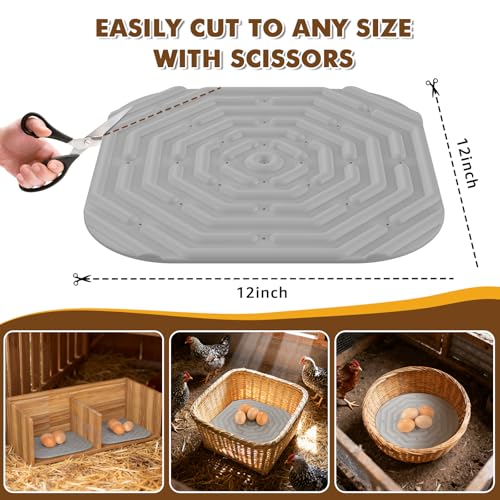 TonTool Washable Chicken Nesting Pads for Laying Eggs Nesting Pads for Chicken Coop Nesting Chickens Durable Chicken Bedding for Coop, Poultry Nest Box Pads for Chickens,4 Pcs — view 5