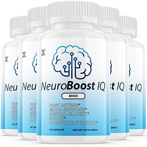 (5 Pack) NeuroBoost IQ for Brain Support Neuro Boost IQ Mind Supplement for Focus and Cognitive Function (300 Capsules)