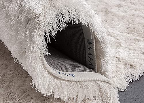 Image of A R Creations Anti Slip Fluffy Fur Plain Area Rug Made with Polyester and Microfiber for Home Office Kitchen Living Room Bedroom and DiningHall (5x8 Feet, Pink