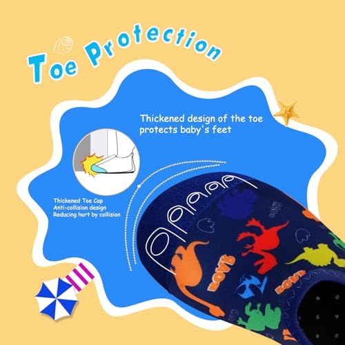 Image of WateLves Kids Water Shoes Toddler Girls Boys Barefoot Non-Slip Quick Dry Aqua Socks for Beach Swim Walking