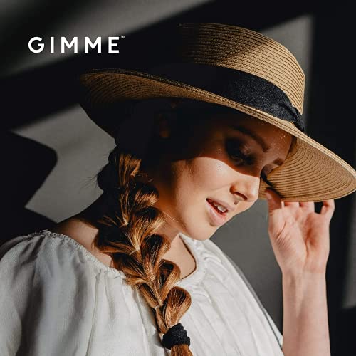 Gimme Beauty - Extra Fine Hair Ties, Black Onyx - Seamless, No Break Microfiber Elastics - Hair Accessories For Women & Men - Firm Yet Gentle All Day Hold + No Snagging, Dents, Or Breakage (12 Count) #TOP4