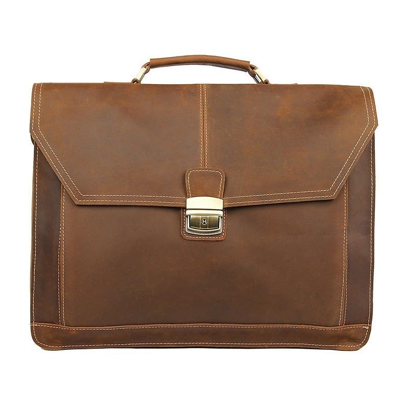 Leather Slim Briefcase for Crossbody Messenger Bag Business Work Attache3