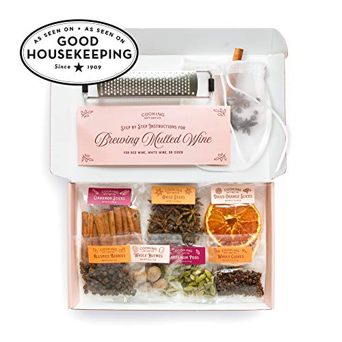 Cooking Gift Set | 9 PC Mulled Wine Cocktail DIY Kit | Wine Gifts for Mom, Friend Gifts, 