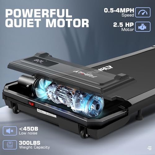 image for FUNMILY Treadmills for Home,2.5HP Under Desk Walking Pad Treadmill,300