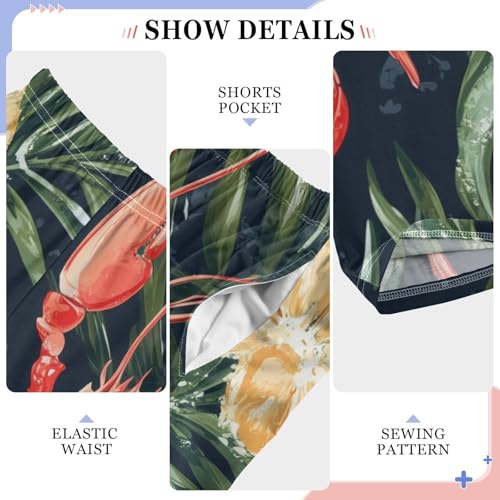 ZZXXB Tropical Lobsters Boys Long Pants Soft Trousers Elastic Waist Kids Lounge Bottoms with Pockets S-XL4